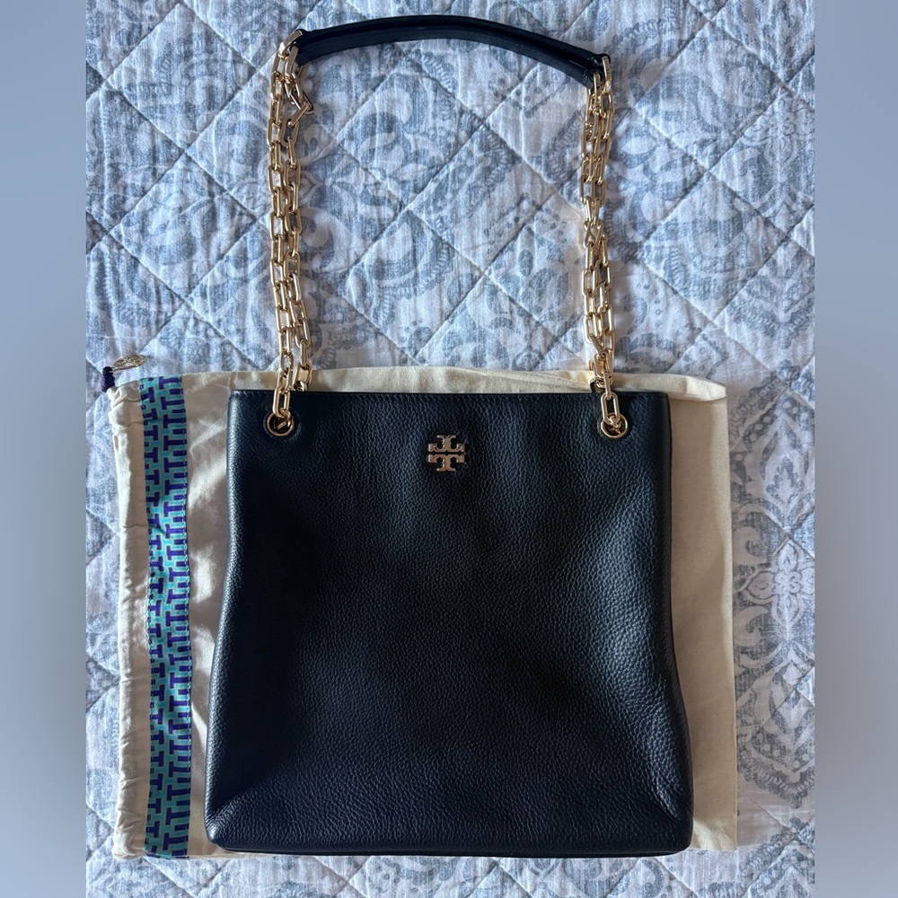 Tory Burch Black Gold Chain Shoulder Bag